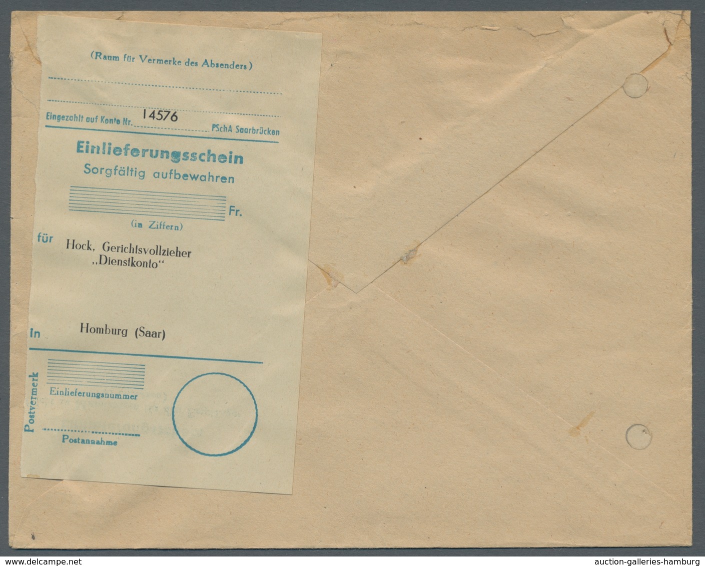 Saarland (1947/56) - Dienstmarken: 1949, "Wappen", Vier Portorichtige Frankierte Belege Ausschließli - Andere & Zonder Classificatie