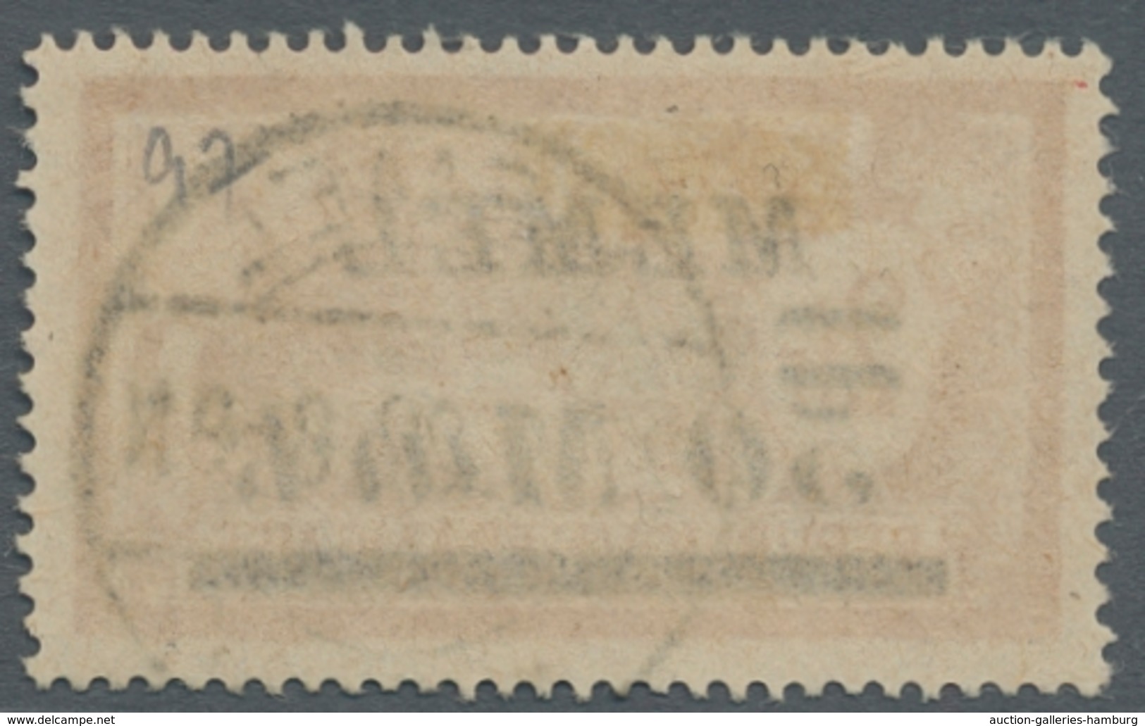 Memel: 1922, Aufruckausgabe 50 Mark Auf 2 Franc Mit Seltener Aufdruckvariante "weiter Abstand 3,2 Mm - Memel (Klaipeda) 1923