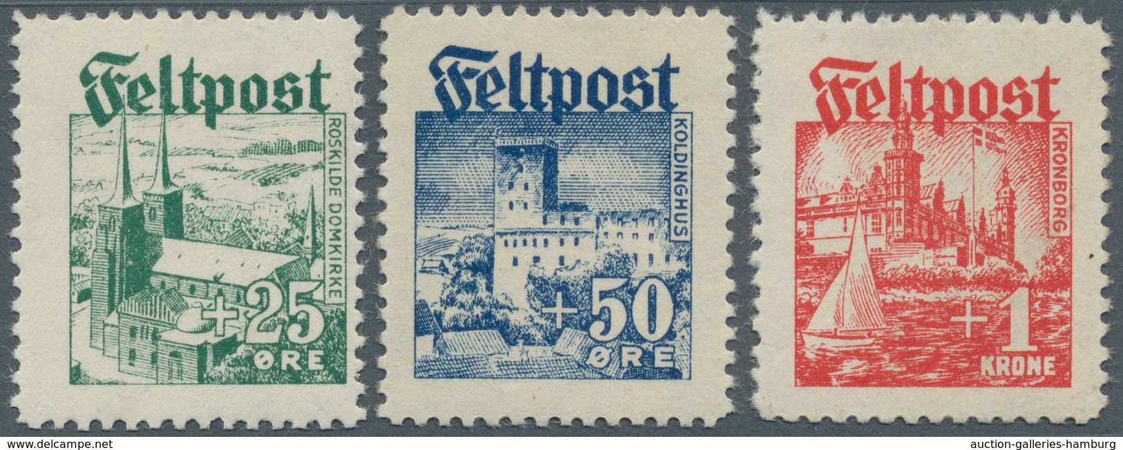 Dt. Besetzung II WK - Dänemark: DÄNISCHE LEGION: 25 Öre Bis 1 Krone Tadellos Postfrisch, Mi 1.800.- - Bezetting 1938-45