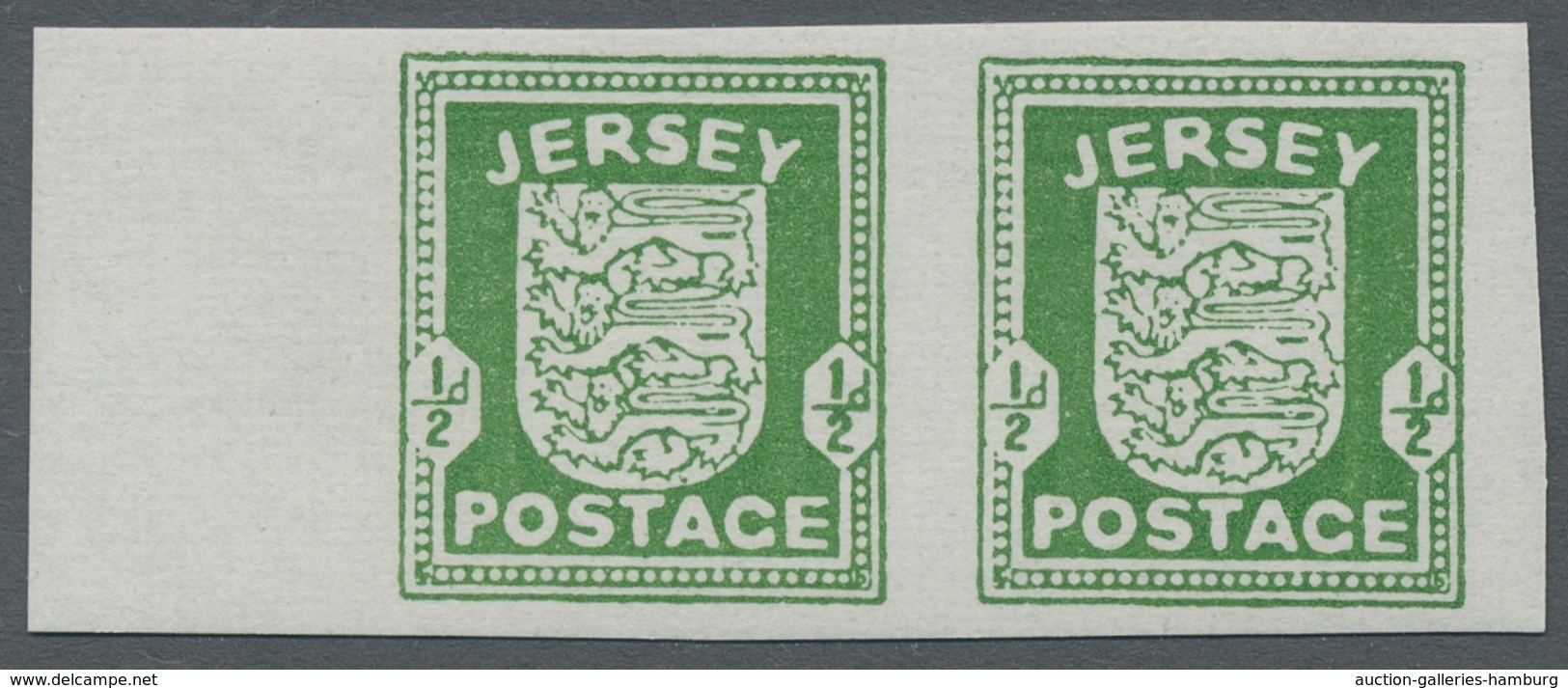 Dt. Besetzung II WK - Jersey: 1941, Deutsche Besetzung Kanalinseln, Jersey ½ Penny Ungezähntes Waage - Ocupación 1938 – 45