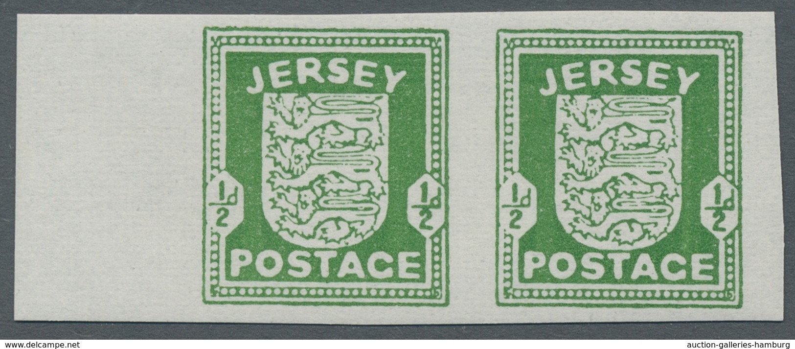 Dt. Besetzung II WK - Jersey: 1941, Deutsche Besetzung Kanalinseln, Jersey ½ Penny Ungezähntes Waage - Occupation 1938-45