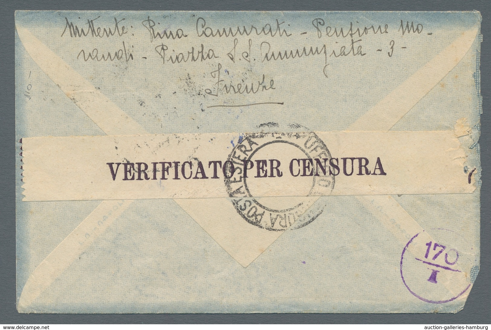Kriegsgefangenen-Lagerpost: 1942, Zwei Luftpost-Briefhüllen An Italienische Kriegsgefangene In Bomba - Autres & Non Classés