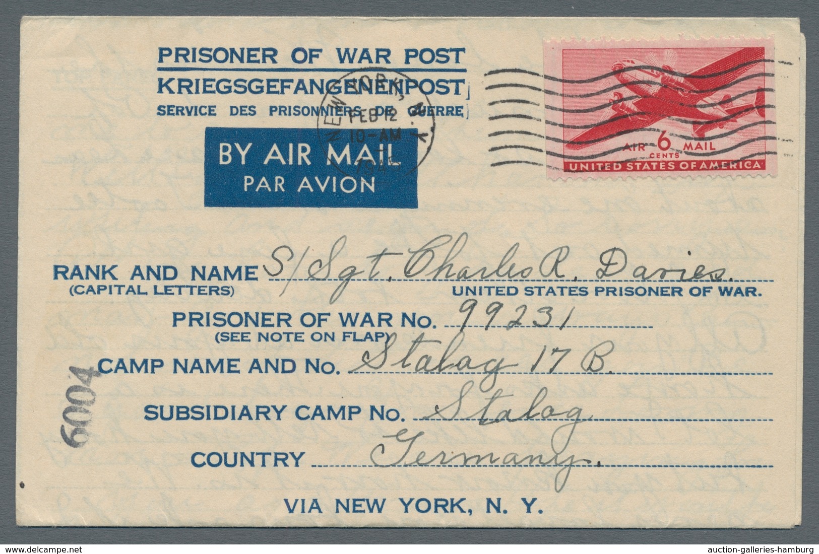 Kriegsgefangenen-Lagerpost: 1943-1945, Interessante Partie Von Sieben Kriegsgefangenen-Belegen Von U - Sonstige & Ohne Zuordnung