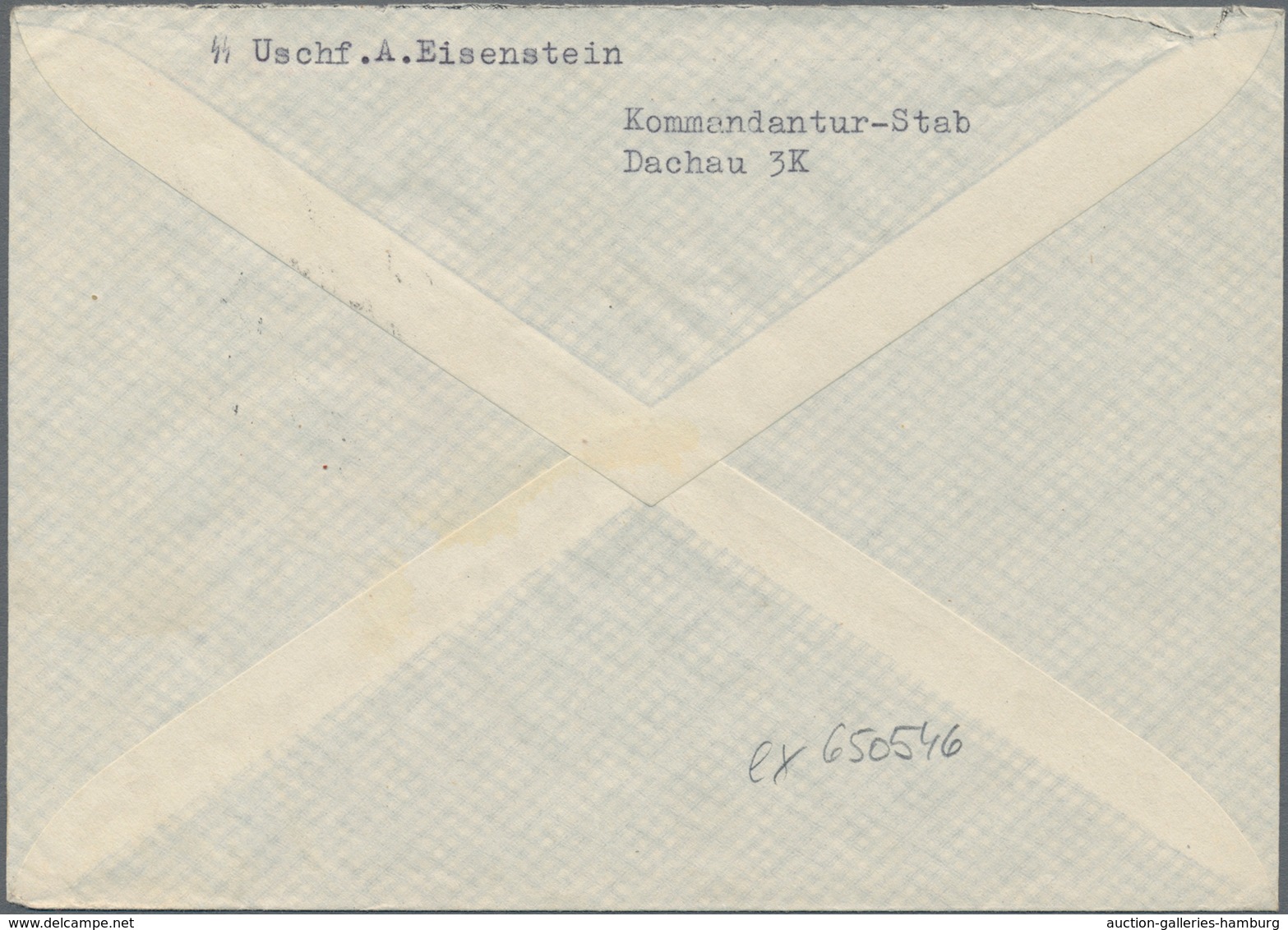 KZ-Post: 1941-42, Drei Belege Eines SS-Unterscharführers Der Wachmannschaft Des KZ Dachau Nach Wien, - Cartas & Documentos