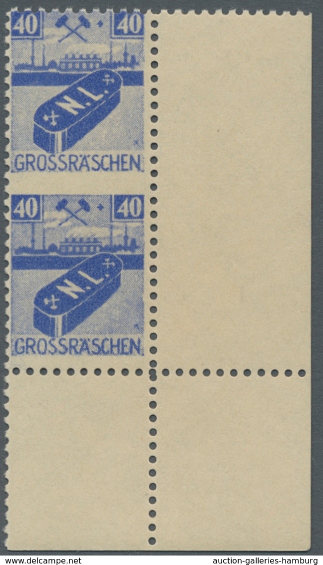 Deutsche Lokalausgaben Ab 1945: GROSSRÄSCHEN: 1946, Solidarität 40 Pfennig, Senkrechtes, In Der Mitt - Autres & Non Classés