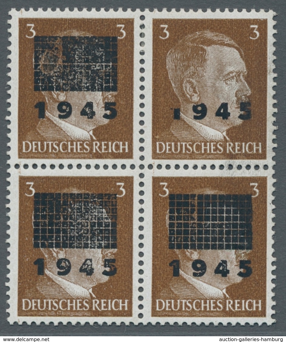 Deutsche Lokalausgaben Ab 1945: NETZSCHKAU-REICHENBACH: 1945, Aufdruckausgabe 3 Pfennig Hitler, Unge - Autres & Non Classés