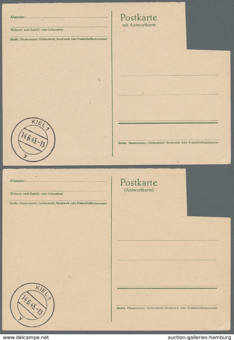 Alliierte Besetzung - Notausgaben: Britische Zone: RPD Kiel; 1945, (6 Pf.) Auf 5 Pf.-Hitlerantwortga - Sonstige & Ohne Zuordnung