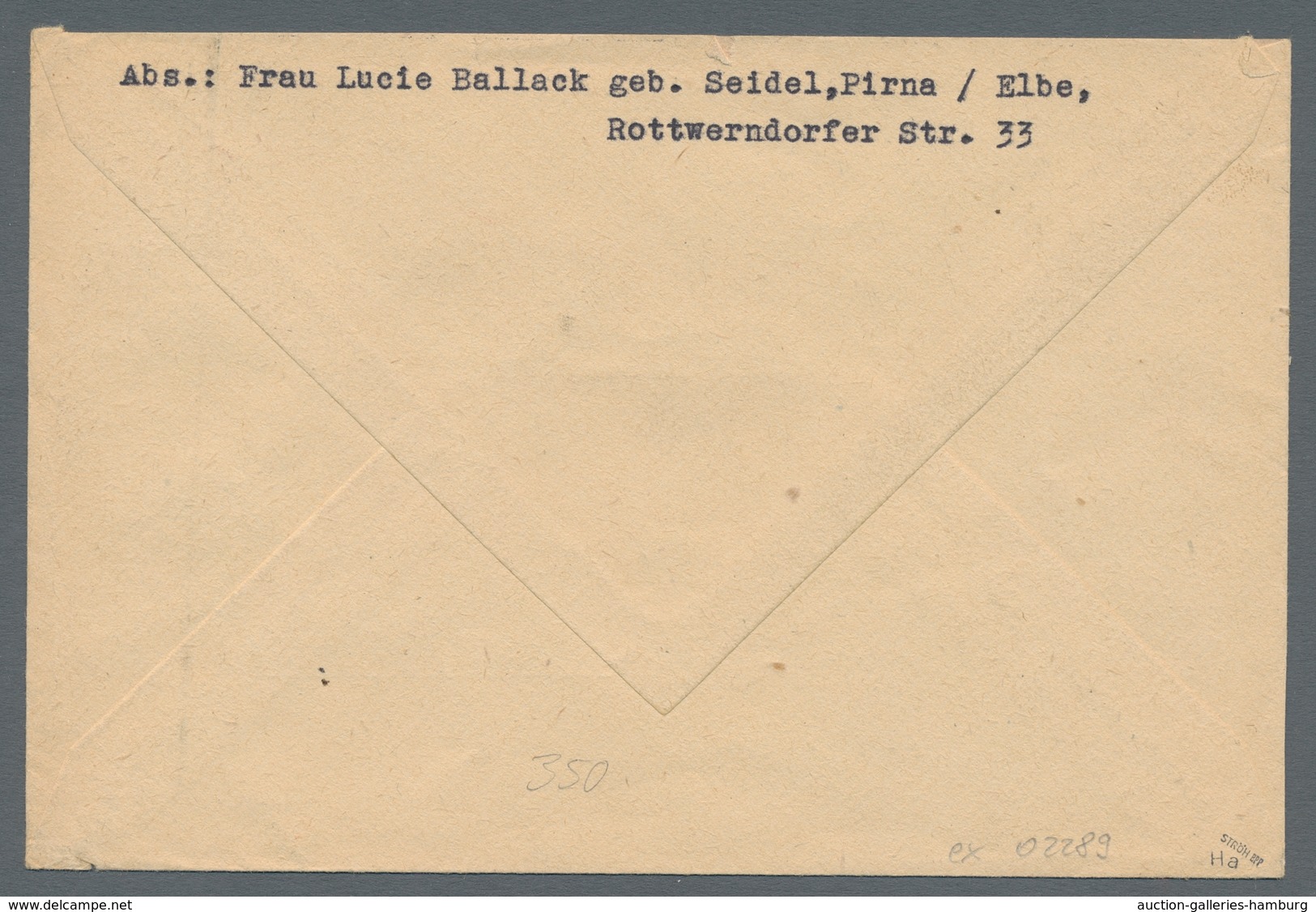 Sowjetische Zone - Ost-Sachsen: 1945, Ziffernausgabe 12 Pfennig Mit Postmeisterzähnung Auf Bedarfsbr - Sonstige & Ohne Zuordnung