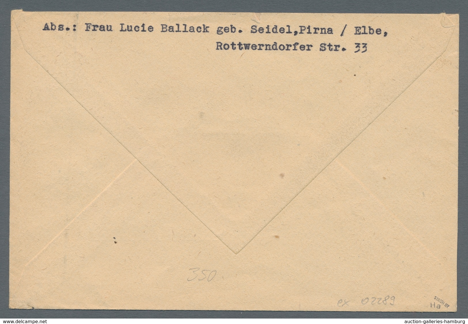 Sowjetische Zone - Ost-Sachsen: 1945, Ziffernausgabe 12 Pfennig Mit Postmeisterzähnung Auf Bedarfsbr - Andere & Zonder Classificatie