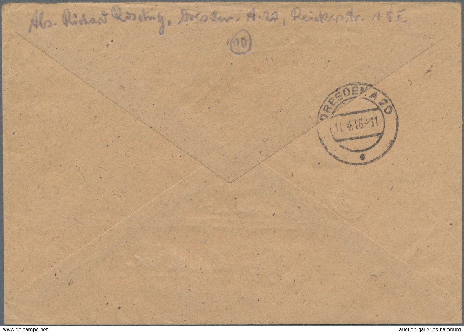 Sowjetische Zone - Ost-Sachsen: 1946. Außergewöhnlich Schöner R-Brief Von Dresden A 42 Nach Dresden - Other & Unclassified