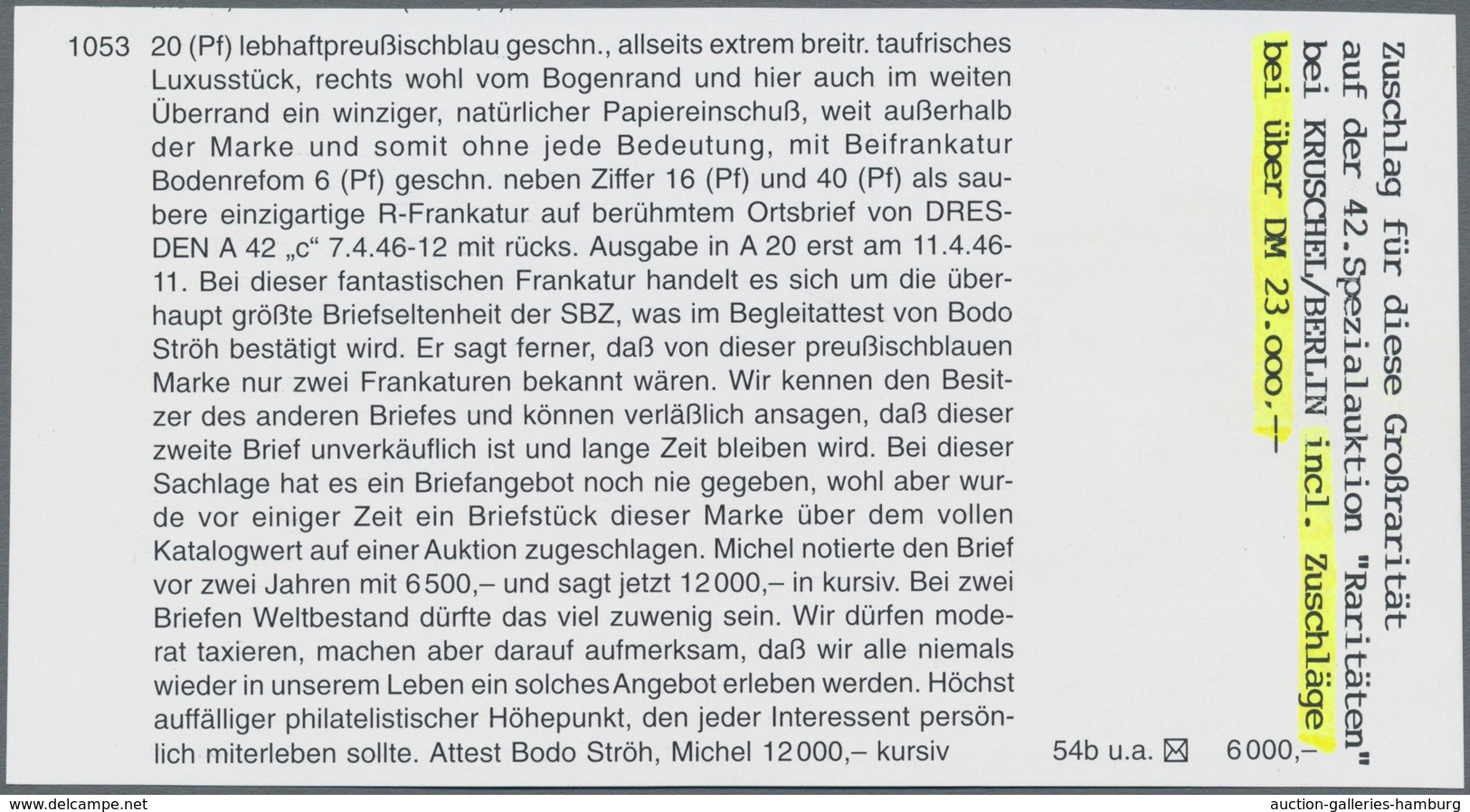 Sowjetische Zone - Ost-Sachsen: 1946. Außergewöhnlich Schöner R-Brief Von Dresden A 42 Nach Dresden - Otros & Sin Clasificación