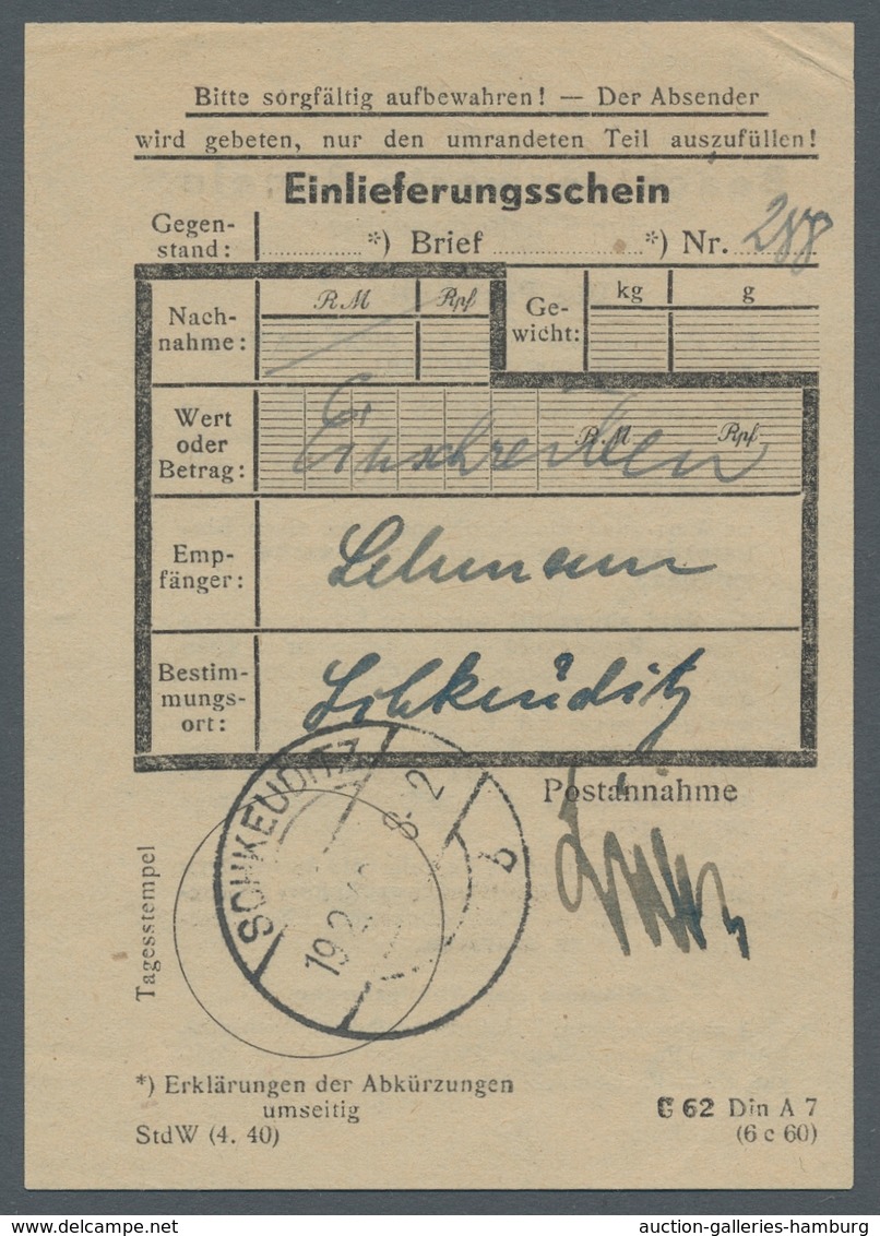 Sowjetische Zone - Provinz Sachsen: 1945, "10 Pfg. Wappen, Sogenannte Goldene Zehn", Viererblock Mit - Otros & Sin Clasificación