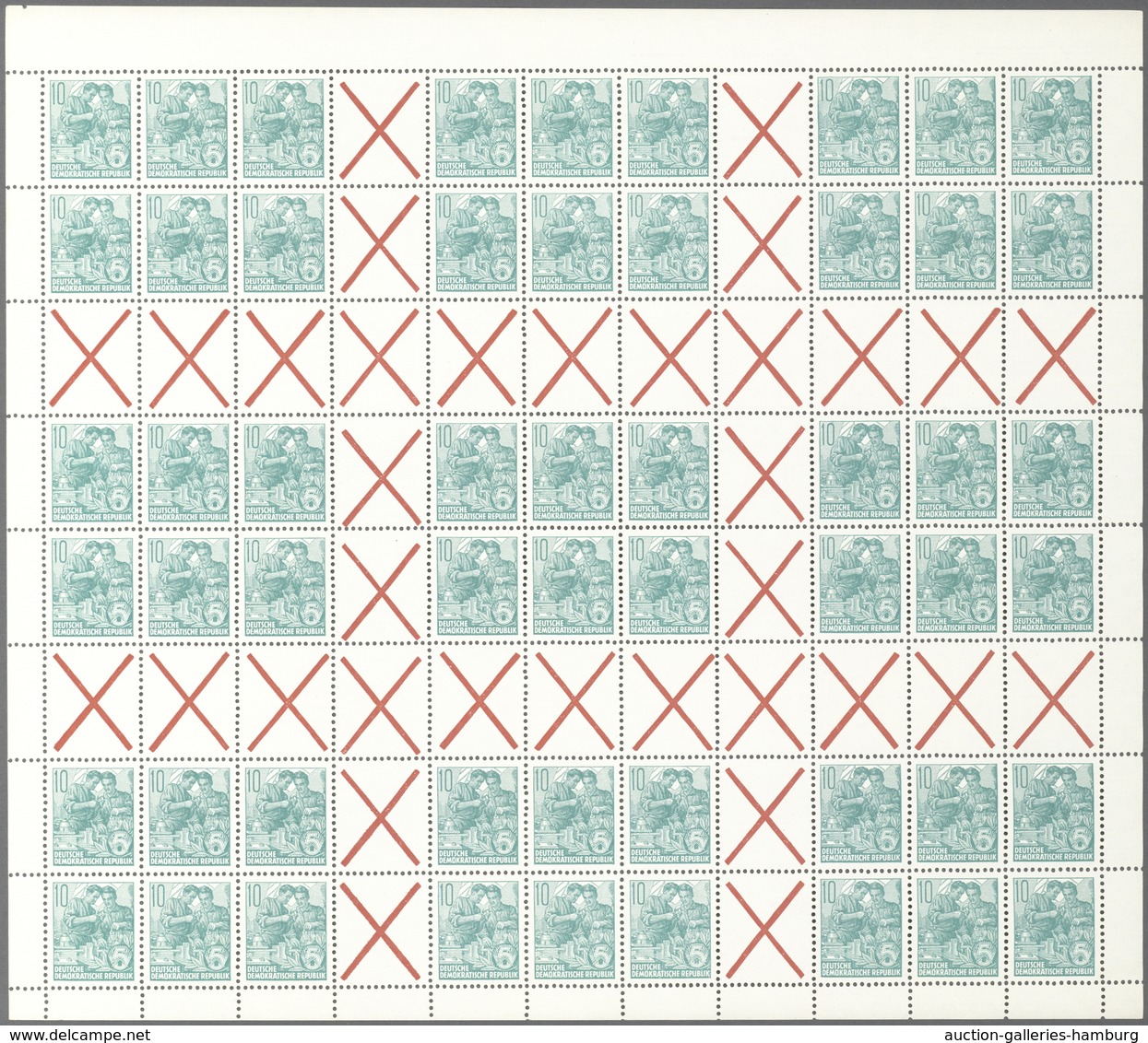 DDR - Markenheftchenbogen: 1960, Fünfjahresplan Markenheftchenbögen, Mi. 680,- - Carnets