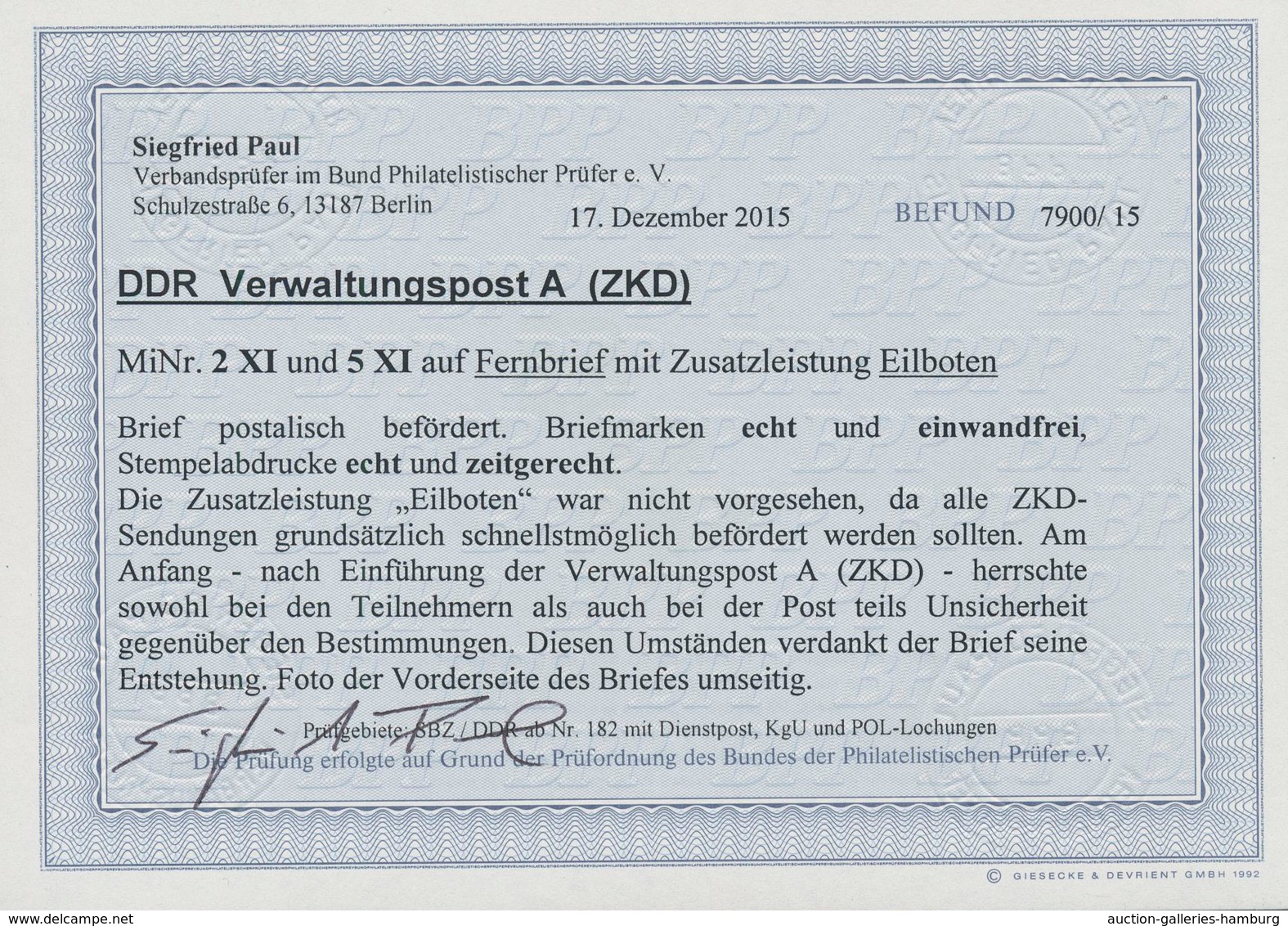 DDR - Dienstmarken B (Verwaltungspost A / Zentraler Kurierdienst): 1956, 70 Pf. Und 10 Pf. Dienstmar - Autres & Non Classés