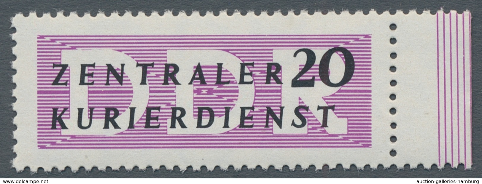 DDR - Dienstmarken B (Verwaltungspost A / Zentraler Kurierdienst): 1956, "20 Pfg. 2. Ausgabe", Postf - Autres & Non Classés