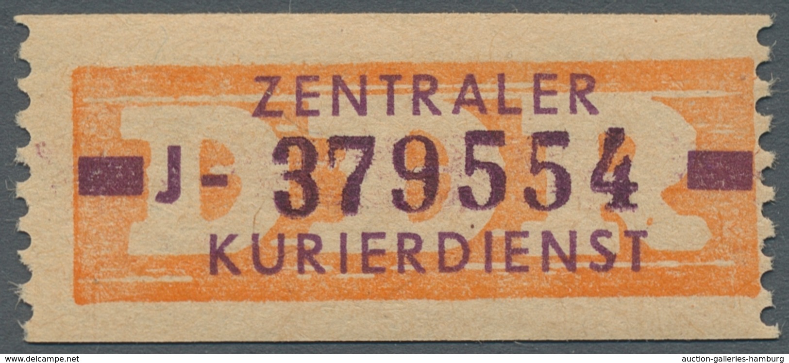DDR - Dienstmarken B (Verwaltungspost A / Zentraler Kurierdienst): 1958, "(10 Pfg.) Orange/braunviol - Otros & Sin Clasificación