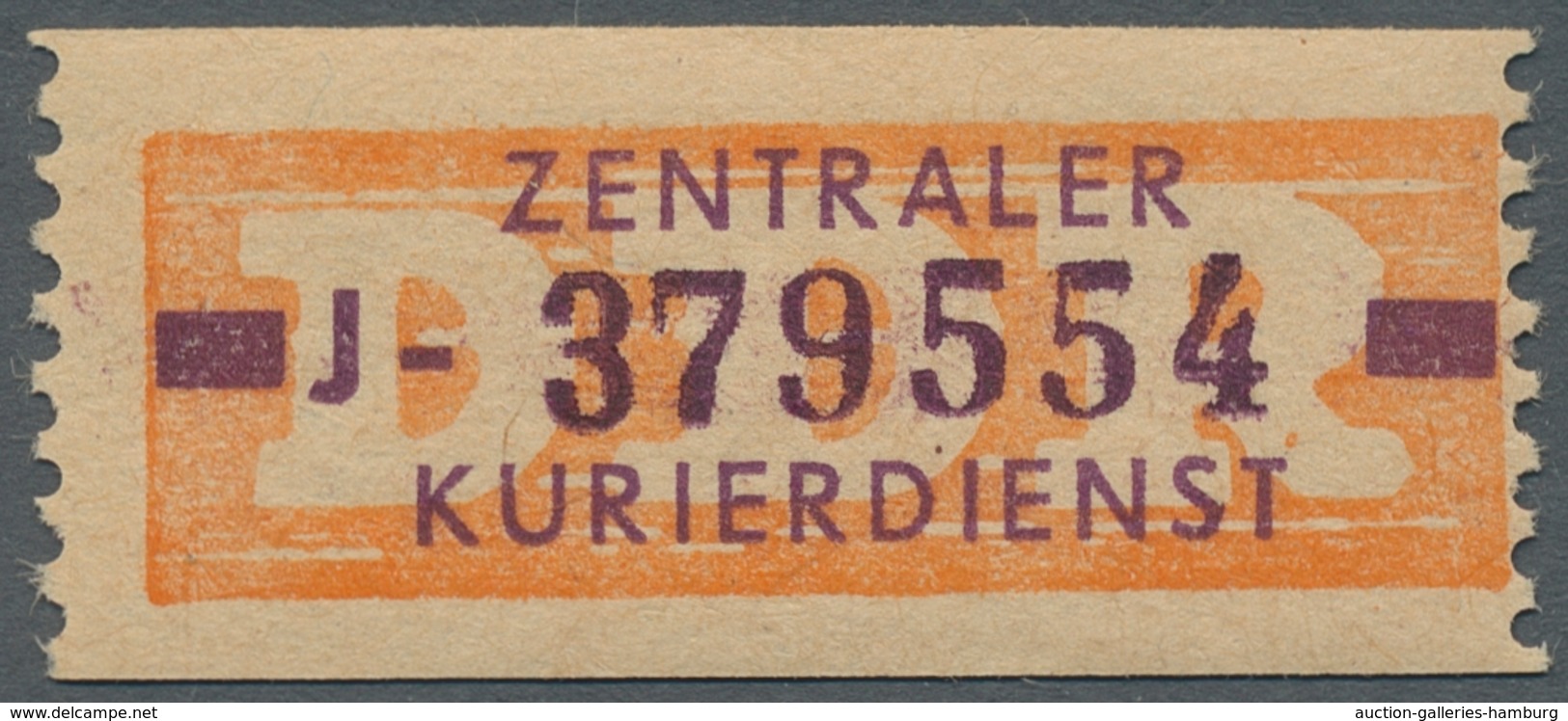 DDR - Dienstmarken B (Verwaltungspost A / Zentraler Kurierdienst): 1958, "(10 Pfg.) Orange/braunviol - Andere & Zonder Classificatie