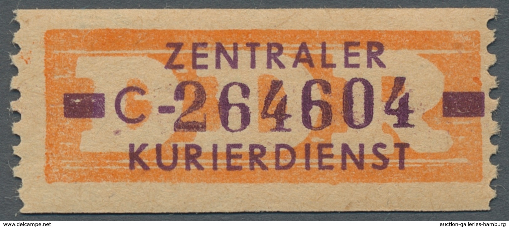 DDR - Dienstmarken B (Verwaltungspost A / Zentraler Kurierdienst): 1958, "(10 Pfg.) Orange/braunviol - Other & Unclassified