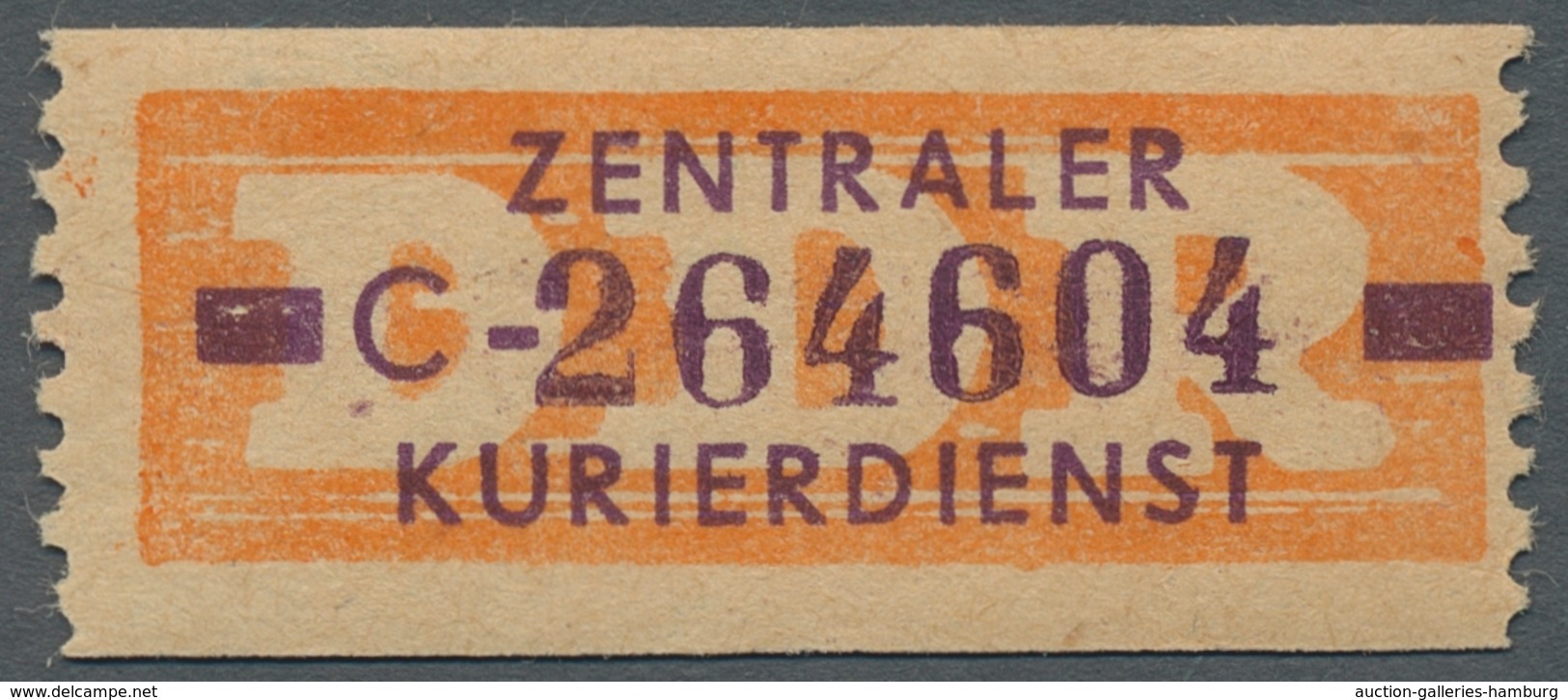 DDR - Dienstmarken B (Verwaltungspost A / Zentraler Kurierdienst): 1958, "(10 Pfg.) Orange/braunviol - Andere & Zonder Classificatie