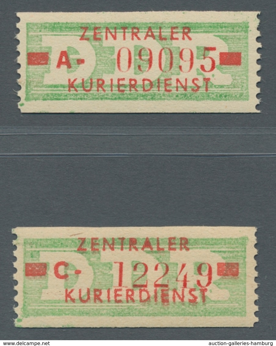 DDR - Dienstmarken B (Verwaltungspost A / Zentraler Kurierdienst): 1959, "(10 Pfg.) Smaragdgrün/dunk - Otros & Sin Clasificación