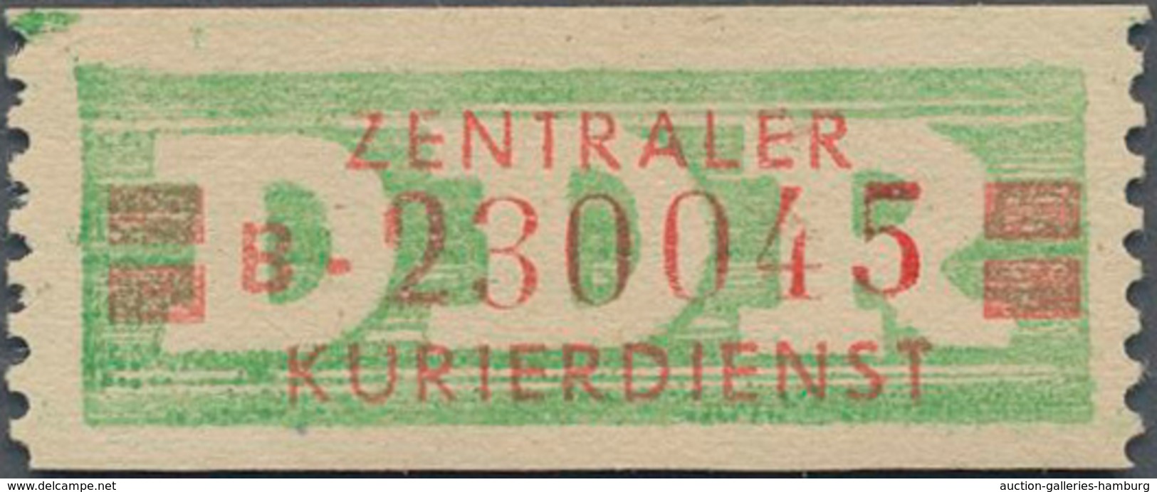 DDR - Dienstmarken B (Verwaltungspost A / Zentraler Kurierdienst): 1959, Wertstreifen Für Den ZKD, 2 - Otros & Sin Clasificación