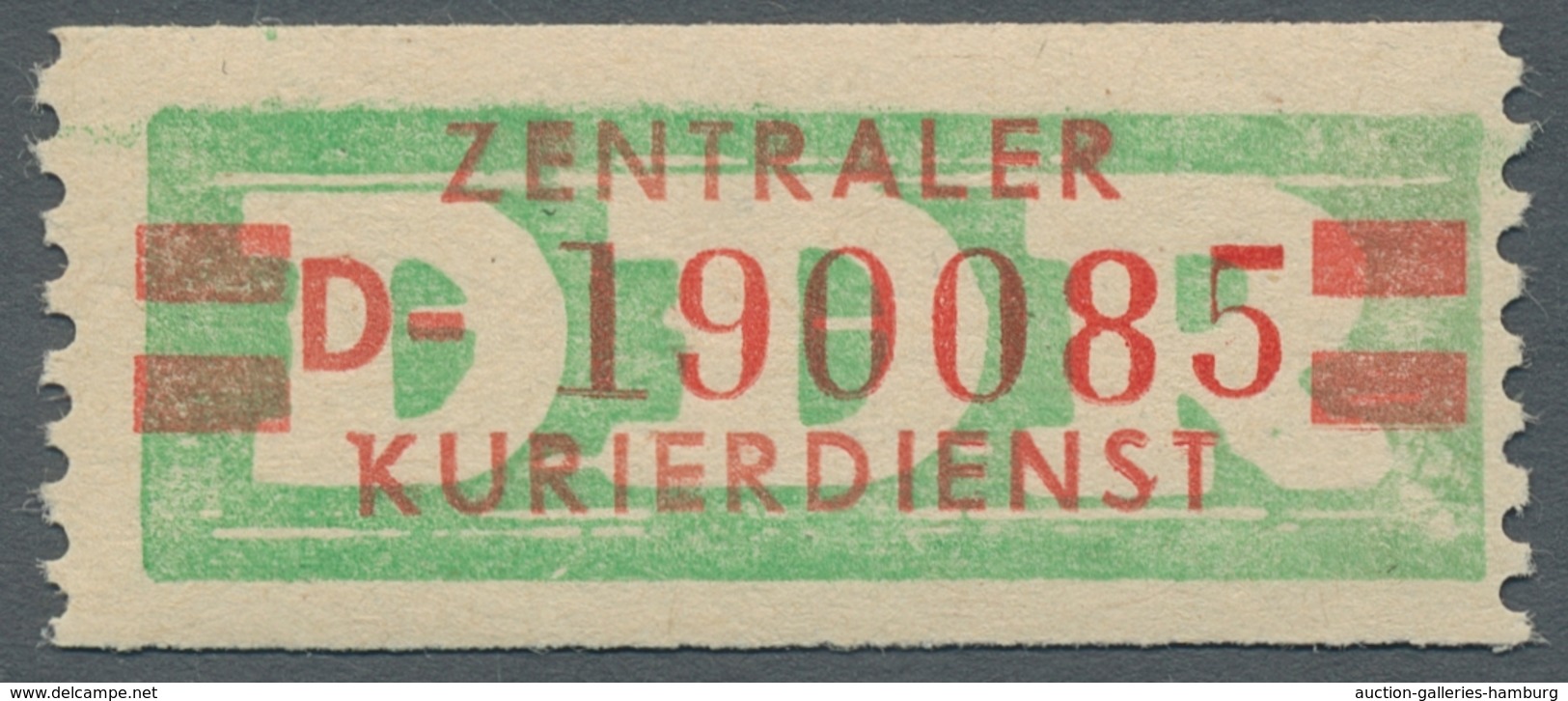 DDR - Dienstmarken B (Verwaltungspost A / Zentraler Kurierdienst): 1959, "(20 Pfg.) Smaragdgrün/dunk - Otros & Sin Clasificación