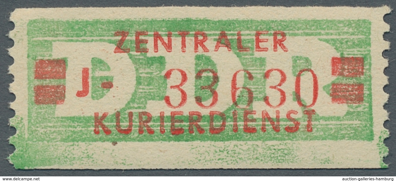 DDR - Dienstmarken B (Verwaltungspost A / Zentraler Kurierdienst): 1959, "(20 Pfg.) Smaragdgrün/dunk - Otros & Sin Clasificación