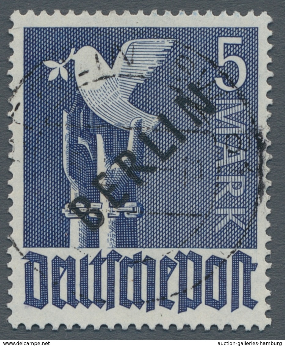 Berlin: 1948, "Schwarzaufdruck" Komplett, Gestempelter Satz In Tadelloser Erhaltung, Außer 24 Pfg. A - Otros & Sin Clasificación