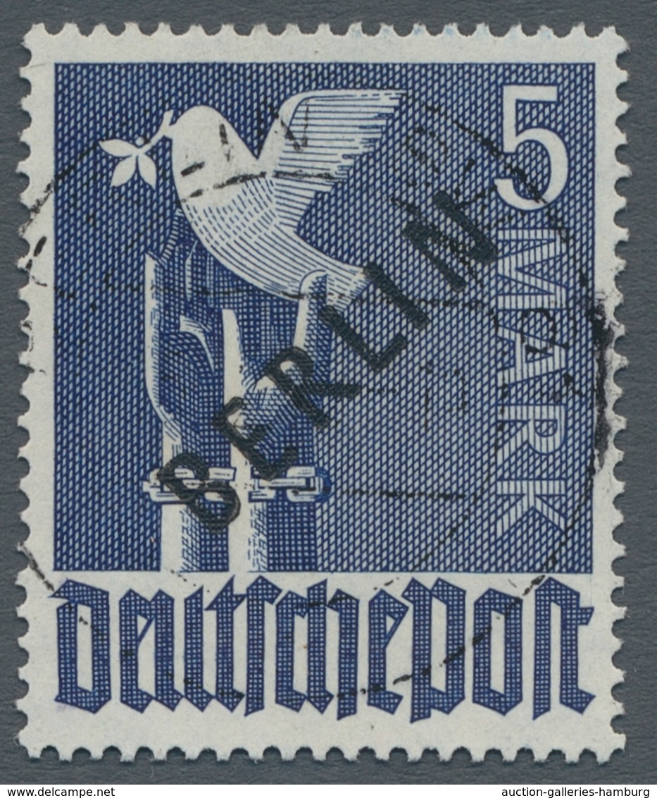 Berlin: 1948, "Schwarzaufdruck" Komplett, Gestempelter Satz In Tadelloser Erhaltung, Außer 24 Pfg. A - Autres & Non Classés