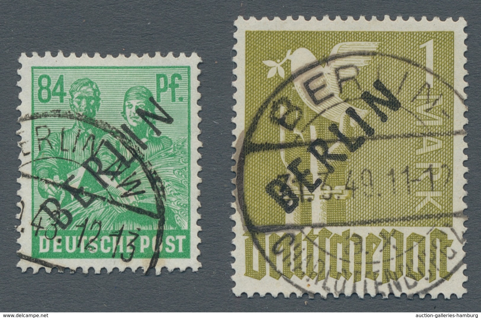 Berlin: 1948, "2 Pfg. Bis 1 Mk. Schwarzaufdruck", Sauber Gestempelter Teil-Satz In Tadelloser Erhalt - Altri & Non Classificati