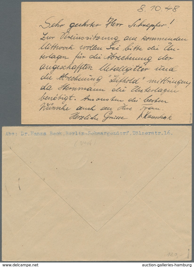 Berlin: 1948, "2 bis 8 und 24 Pfg. Schwarzaufdruck", als Länder-MiF mit diversen SBZ-Werten (u.a. Mi