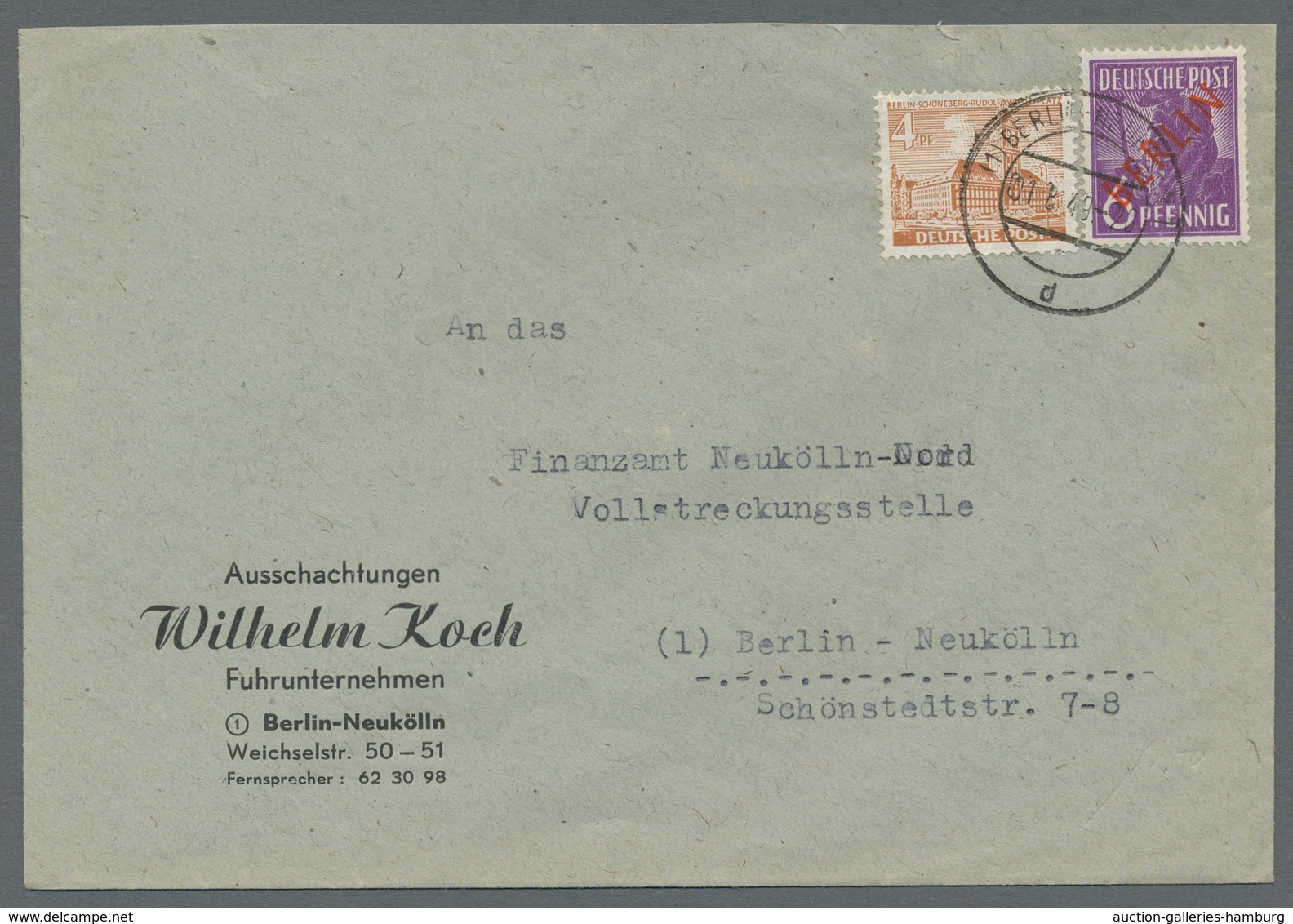 Berlin: 1949, "2 Bis 30 Pfg. Rotaufdruck", Kleine Zusammenstellung Von Elf Belegen Mit MiF Mit Baute - Other & Unclassified