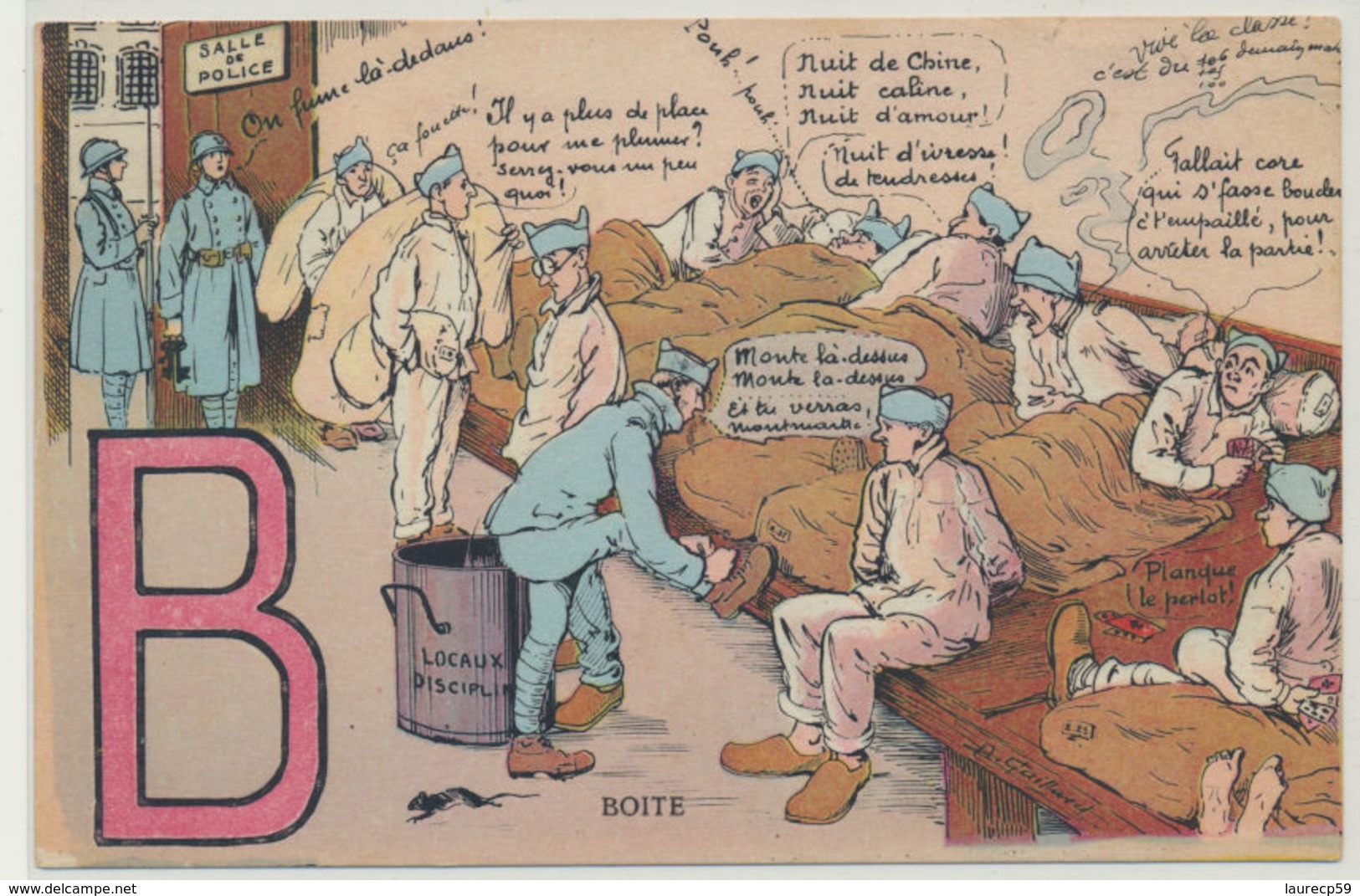 Alphabet B - Boite. Illustrateur A. Gaillard - Militaire - Patriotique - Humoristiques