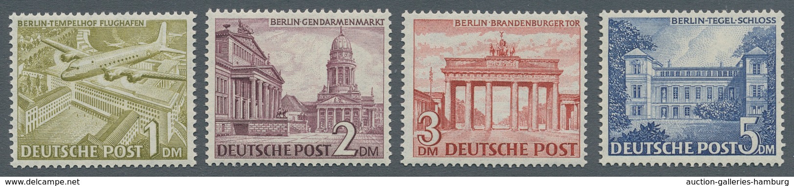 Berlin: 1949, 1 Pfg-5 M. Bauten I, Kompletter Postfrischer Satz, Tadellos,unsigniert, 750,- - Otros & Sin Clasificación
