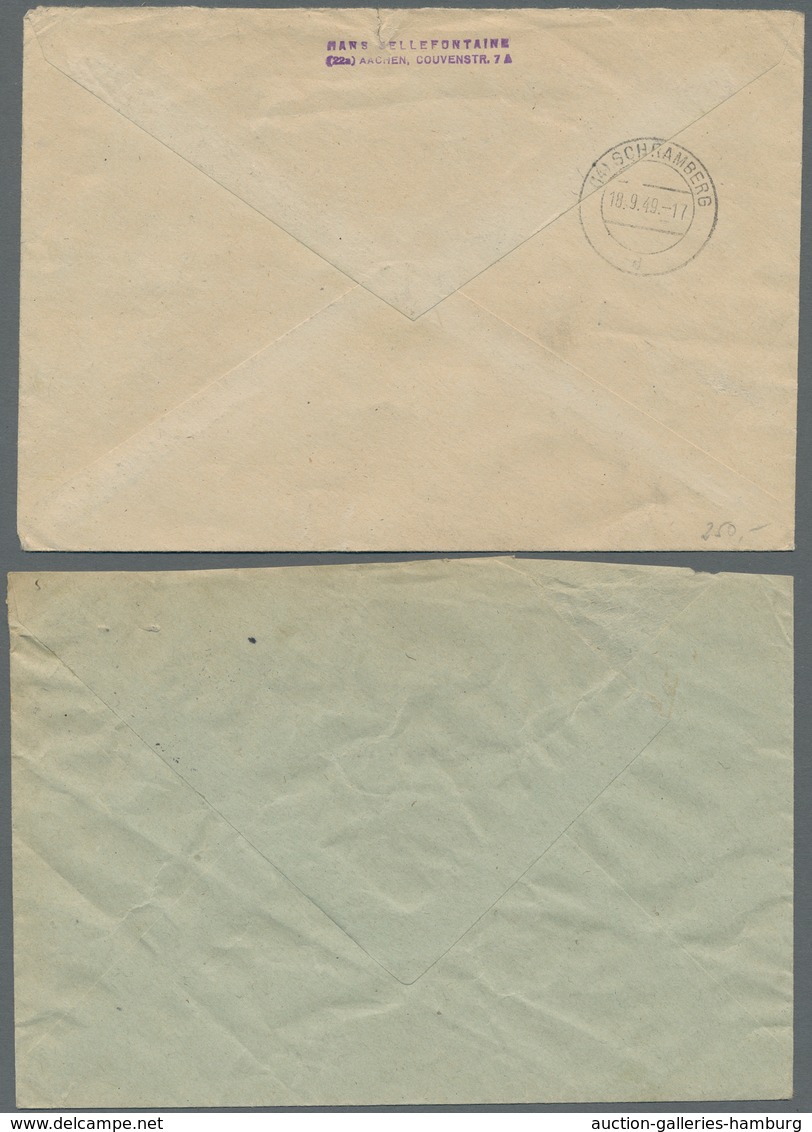 Berlin: 1949, "Grünaufdruck" Komplett Auf Satz-R-Brief Von BERLIN SW 1 15.9.49 Nach Schramberg. Dazu - Otros & Sin Clasificación