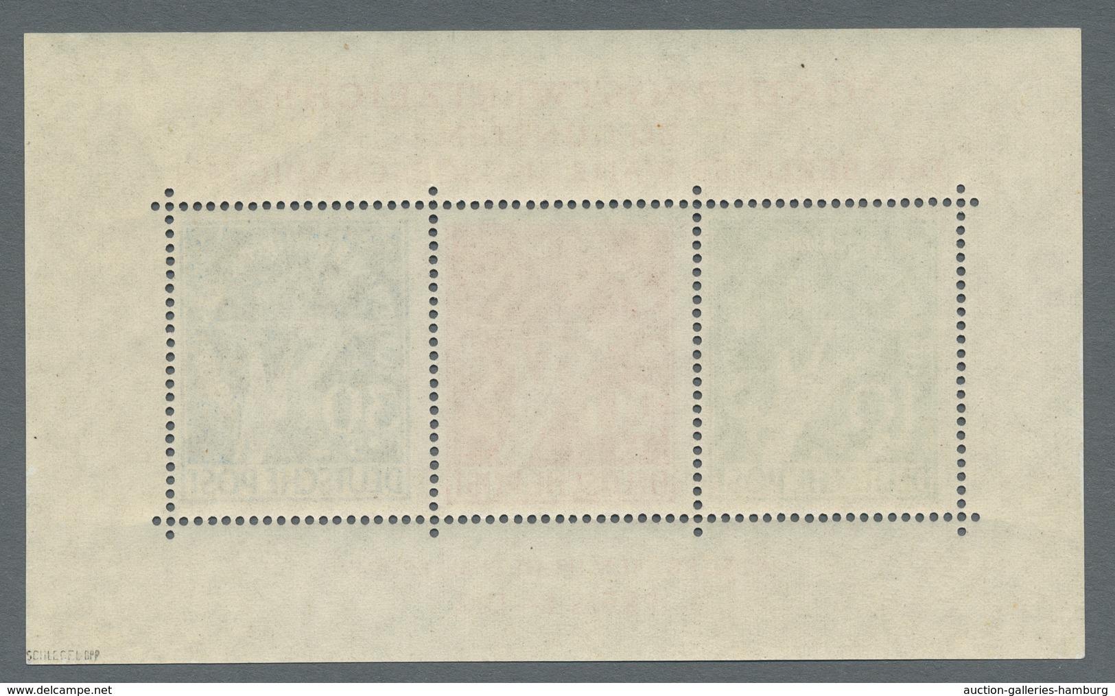 Berlin: 1949, "Währungsgeschädigtenblock Mit Beiden Plattenfehlern (10 Und 30 Pfg.)", Postfrischer B - Otros & Sin Clasificación