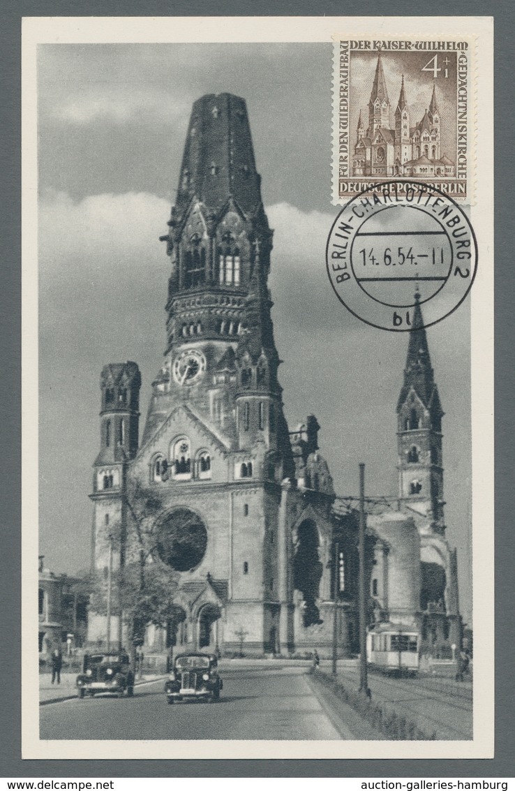 Berlin: 1953, "4 Pfg. Gedächtniskirche" Auf Bild- Und Motivgleicher Maximumkarte In Sehr Guter Erhal - Andere & Zonder Classificatie