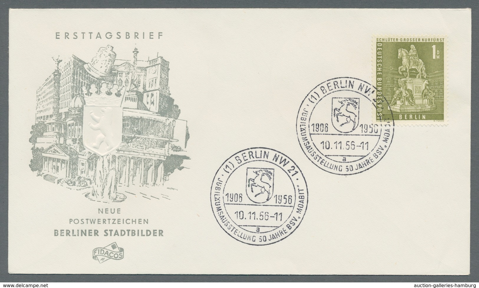 Berlin: 1956/58, "Berliner Stadtbilder I Und II", Komplett Auf Insgesamt Dreizehn FDC In Tadelloser - Otros & Sin Clasificación