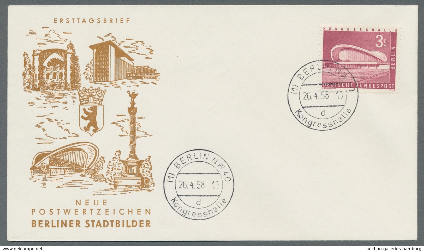 Berlin: 1956/58, "Berliner Stadtbilder I Und II", Komplett Auf Insgesamt Dreizehn FDC In Tadelloser - Otros & Sin Clasificación