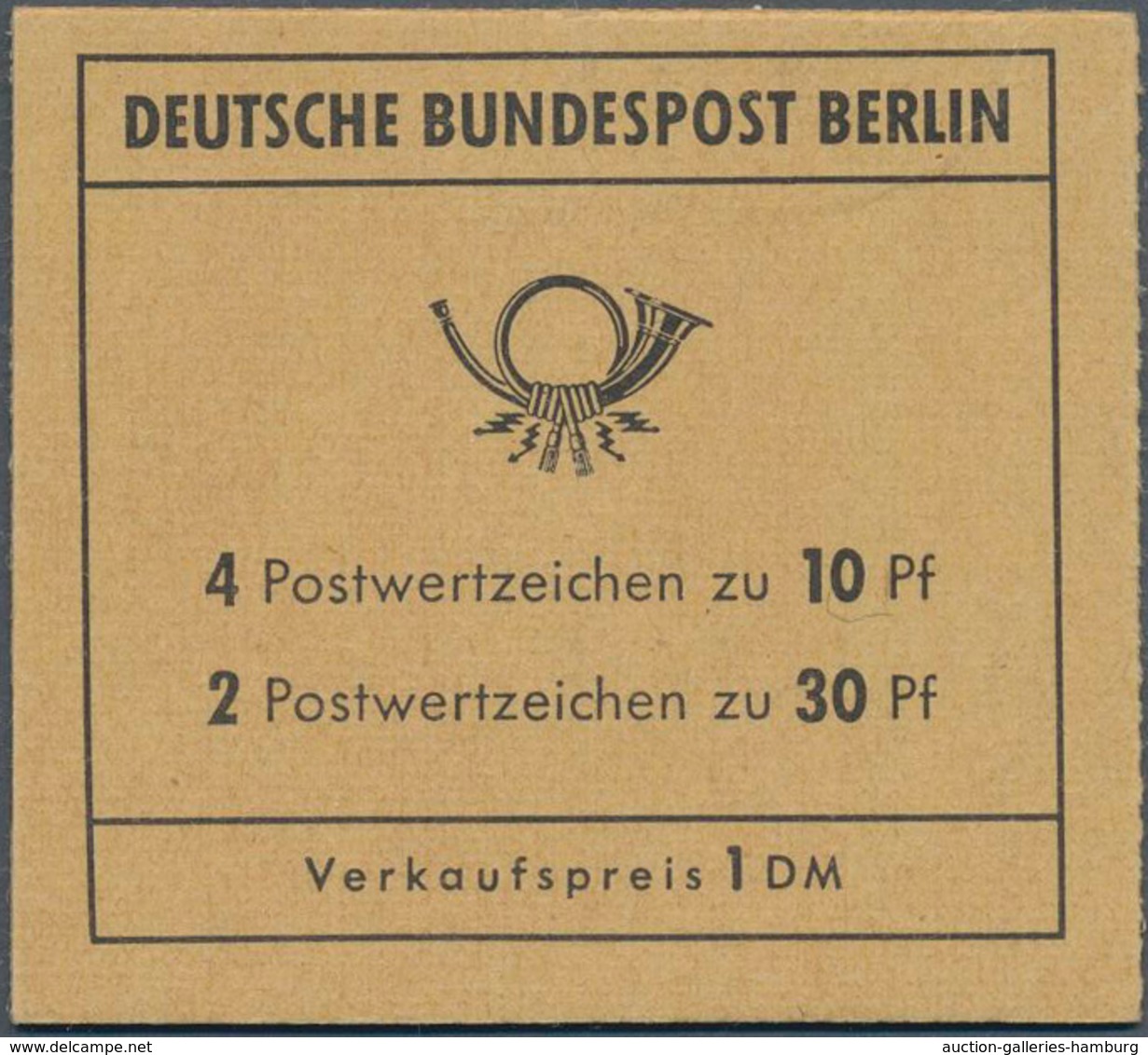 Berlin - Markenheftchen: 1970, Markenheftchen "Brandenburger Tor" Mit Reklame "Schneider" Tadellos P - Carnets