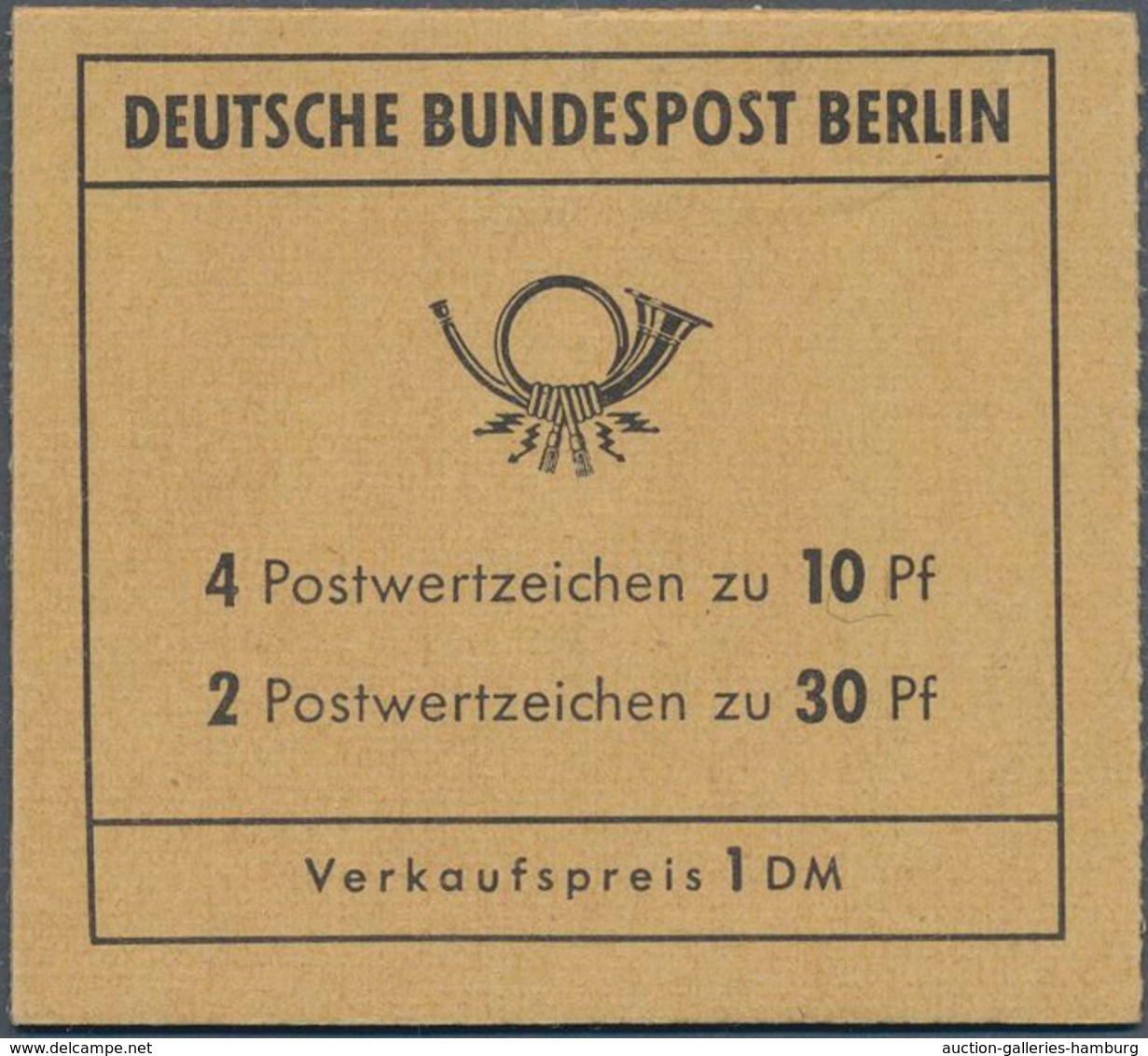 Berlin - Markenheftchen: 1970, Markenheftchen "Brandenburger Tor" Mit Reklame "Schneider" Tadellos P - Booklets