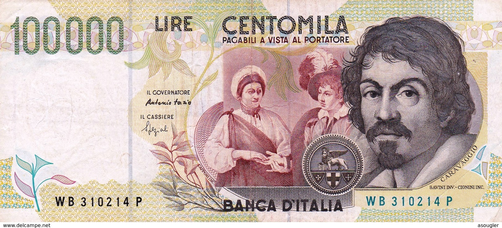 ITALY 100000 LIRE 1994 P-117a VF "free Shipping Via Registered Air Mail" - 100.000 Lire