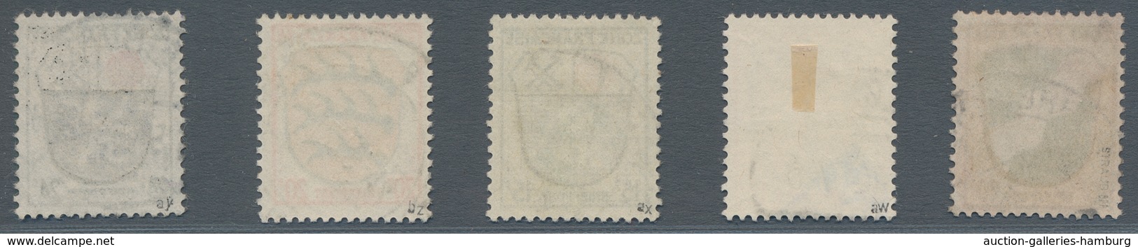 Französische Zone - Allgemeine Ausgabe: 1945, "1 Pfg. bis 5 Mk. Freimarken", sauber gest. Satz, die