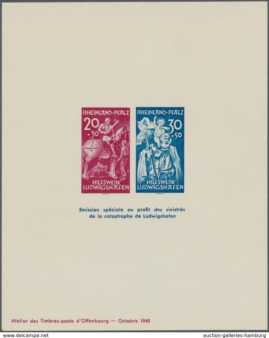 Französische Zone - Rheinland Pfalz: 1948, 20 Pfg. Und 30 Pfg. Hilfswerk Ludwigshafen Zusammen Als M - Andere & Zonder Classificatie