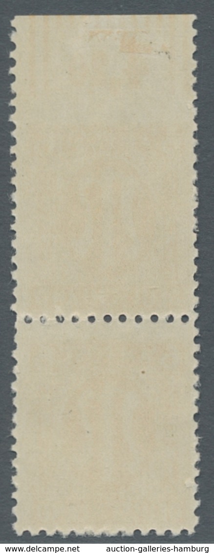 Bizone: 1945, Am-Post Deutscher Druck 6 Pfennig, Senkrechtes Postfrisches Paar Vom Oberrand, Obere M - Otros & Sin Clasificación