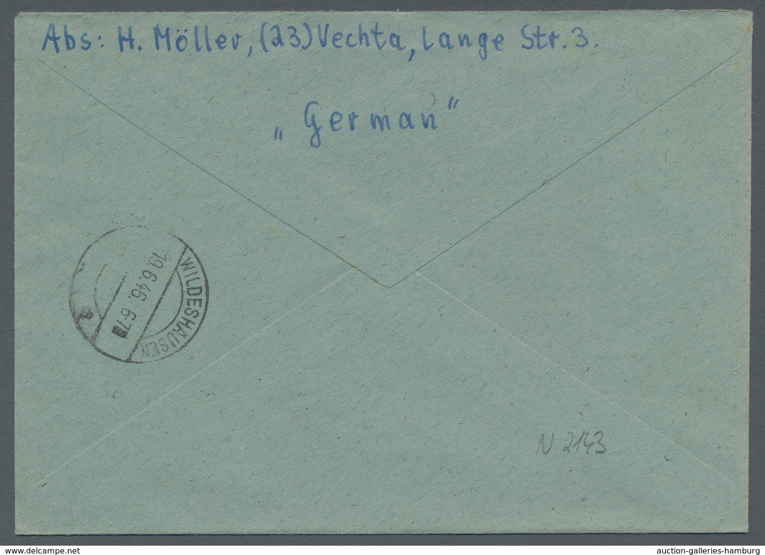 Bizone: 1945, AM-Post Deutscher Druck 1 Mark Als Besonders Attraktive Mischfrankatur Mit Drei Weiter - Andere & Zonder Classificatie