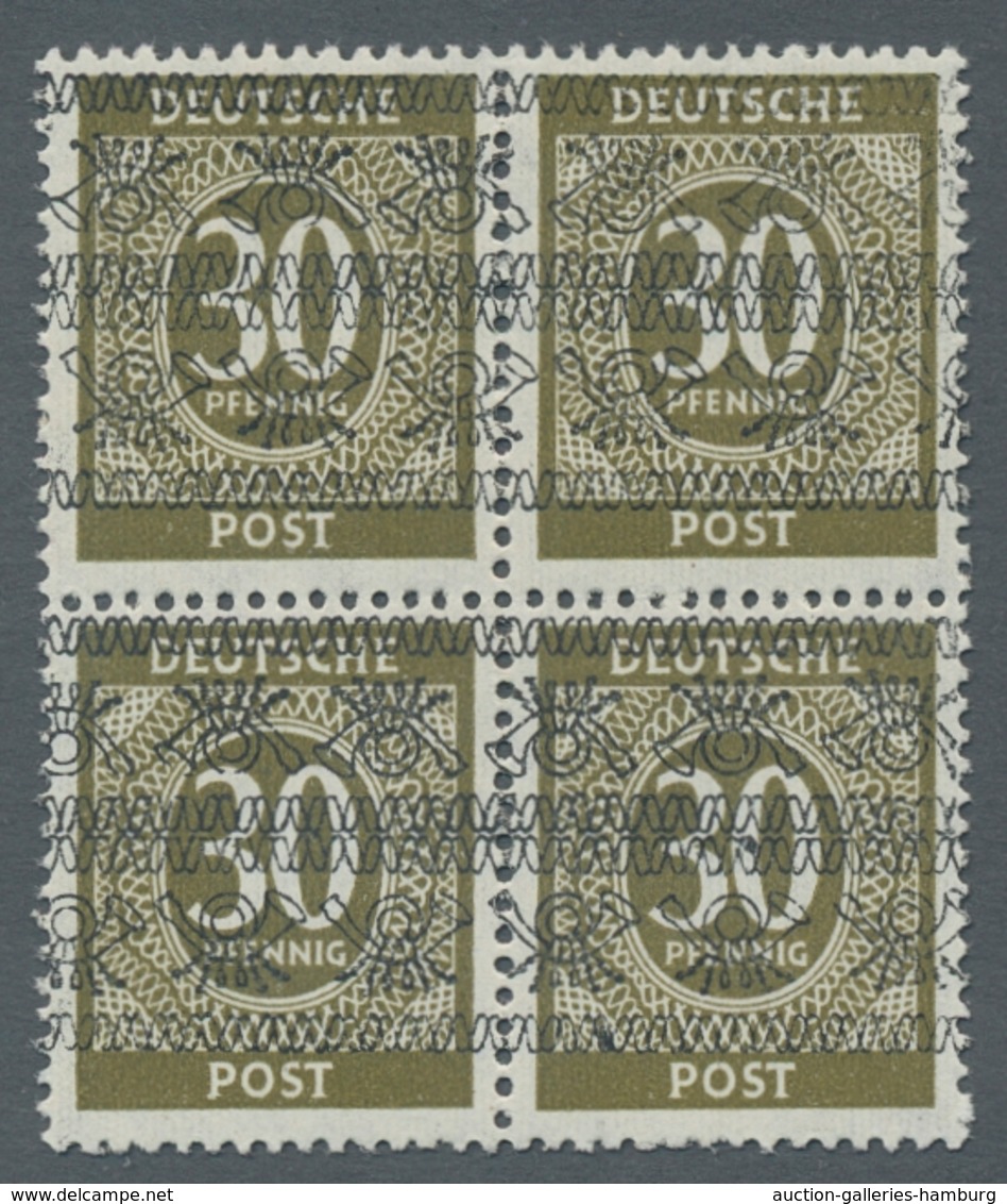 Bizone: 1948, "30 Pfg. Ziffer Mit Doppeltem Bandaufdruck, Davon Einmal Kopfstehend", Postfrischer Vi - Otros & Sin Clasificación