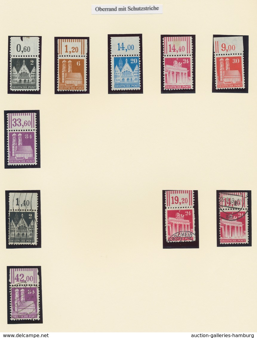 Bizone: 1948, Bauten-Spezialsammlung Von Weit- Und Enggezähnten Werten Aus 2 Pfennig Bis 2 DM In Ein - Sonstige & Ohne Zuordnung