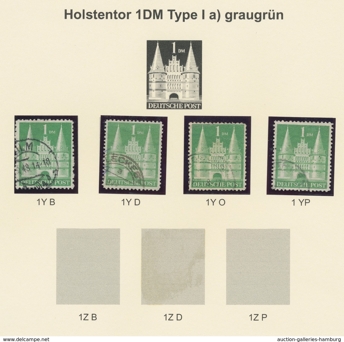 Bizone: 1948, Postfrische Und Gestempelte Bauten-Spezialsammlung Von 38 Weit- Und Enggezähnten Werte - Otros & Sin Clasificación