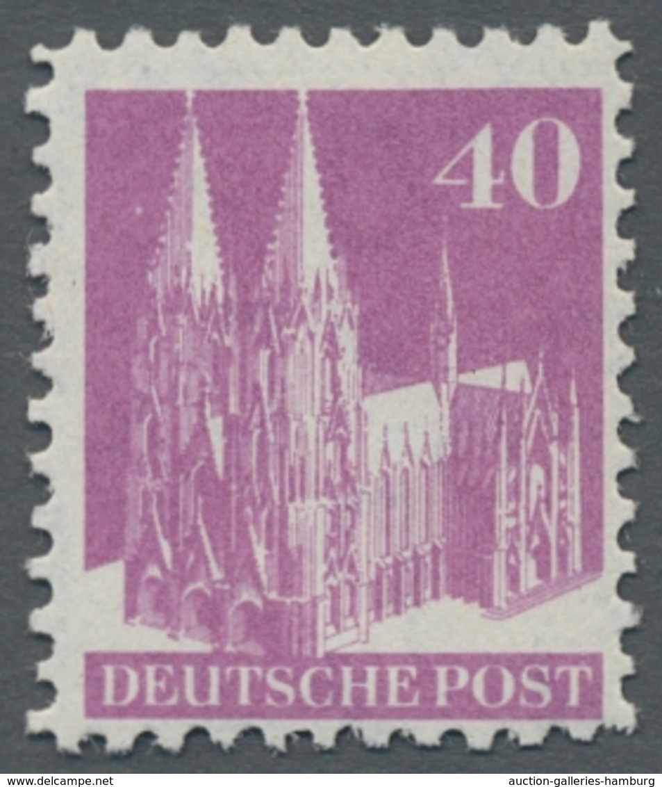 Bizone: 1948, Bauten 40 Pfennig In Der Farbe Hell- Bis Mittelvilettpurpur, In Type Ib, Mit Wasserzei - Autres & Non Classés